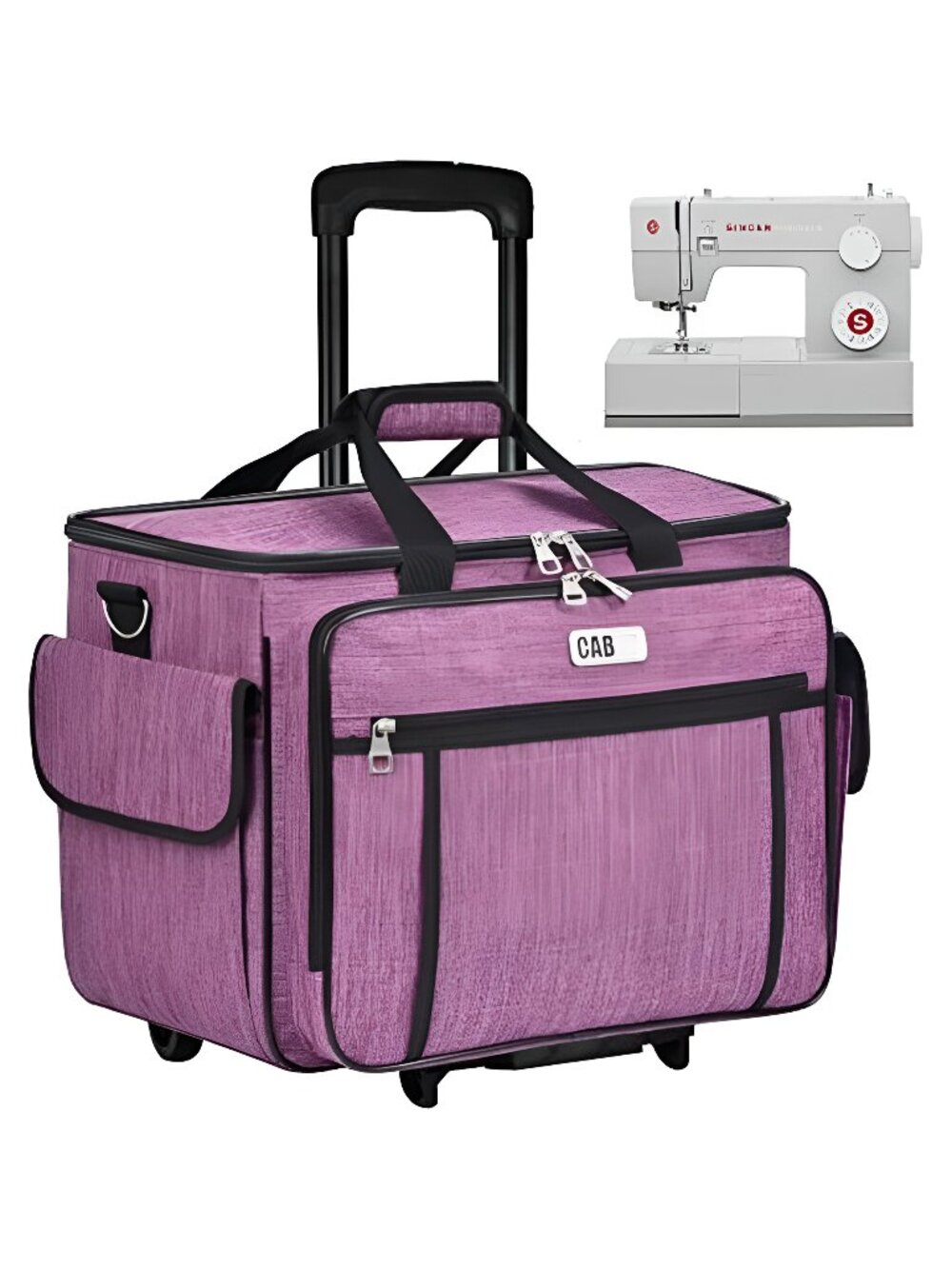 Rolling Sewing Machine Case, Detachable Rolling Sewing Machine Carrying Case